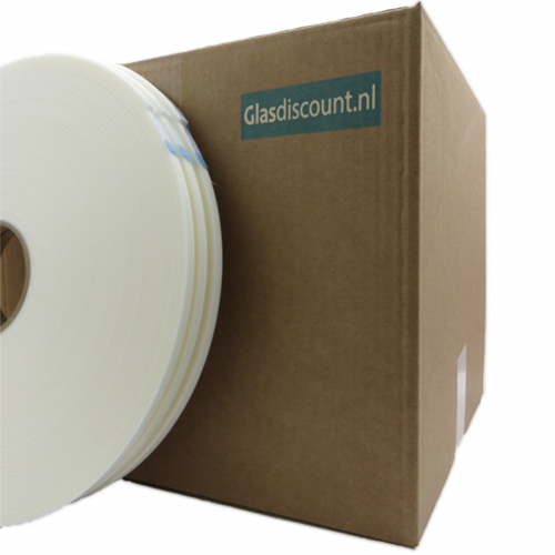 Glasband 9 x 2 mm - Doos met 20 schijven - Totaal 500 meter - Wit