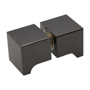 Douchedeurknop vierkant 32x32x32mm - Brushed Gun Metal